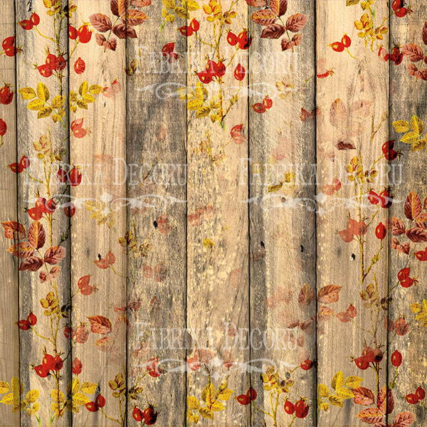 Pojedyńczy arkusz dwustronnego papieru do scrapbookingu "Botany autumn" #9-02 - Fabrika Decoru