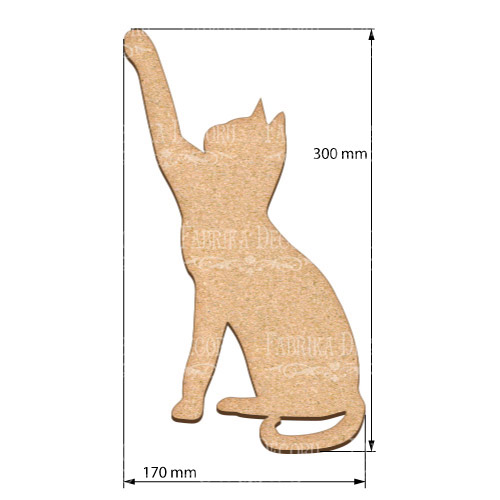 Künstlerkarton Katze 17х30 cm - foto 0  - Fabrika Decoru