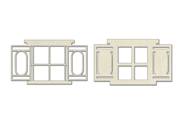 3D-chipboard Shuttered window FDCH-578