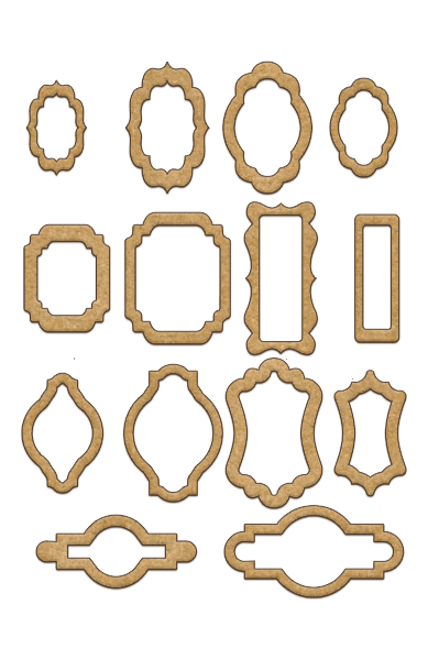 set of mdf ornaments for decoration #138