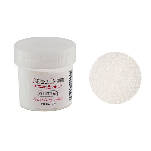 Glitter, Farbe Funkelndes Weiß, 20 ml - Fabrika Decoru