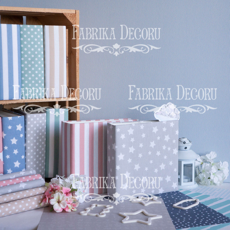 Blank album with a soft fabric cover Mint clouds 20cm х 20cm - foto 1