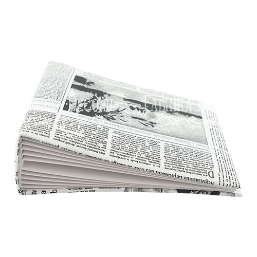 Blank album with a soft fabric cover Newspaper 20сm х 20сm