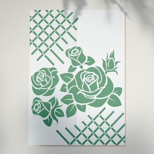Stencil for crafts 15x20cm "Rose provence" #116 - foto 0