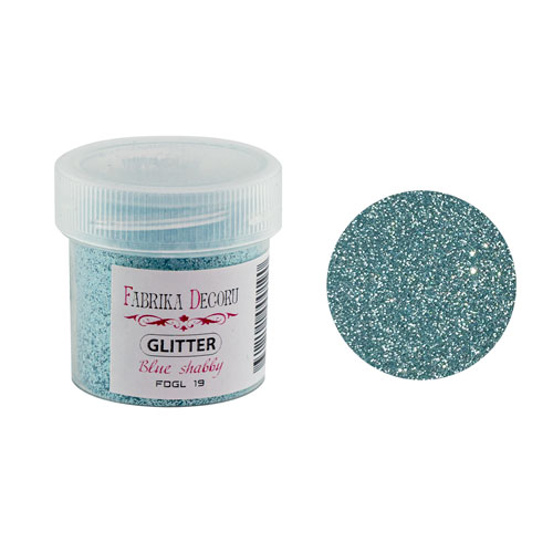 Glitzer Blau, Farbe Shabby, 20 ml - Fabrika Decoru