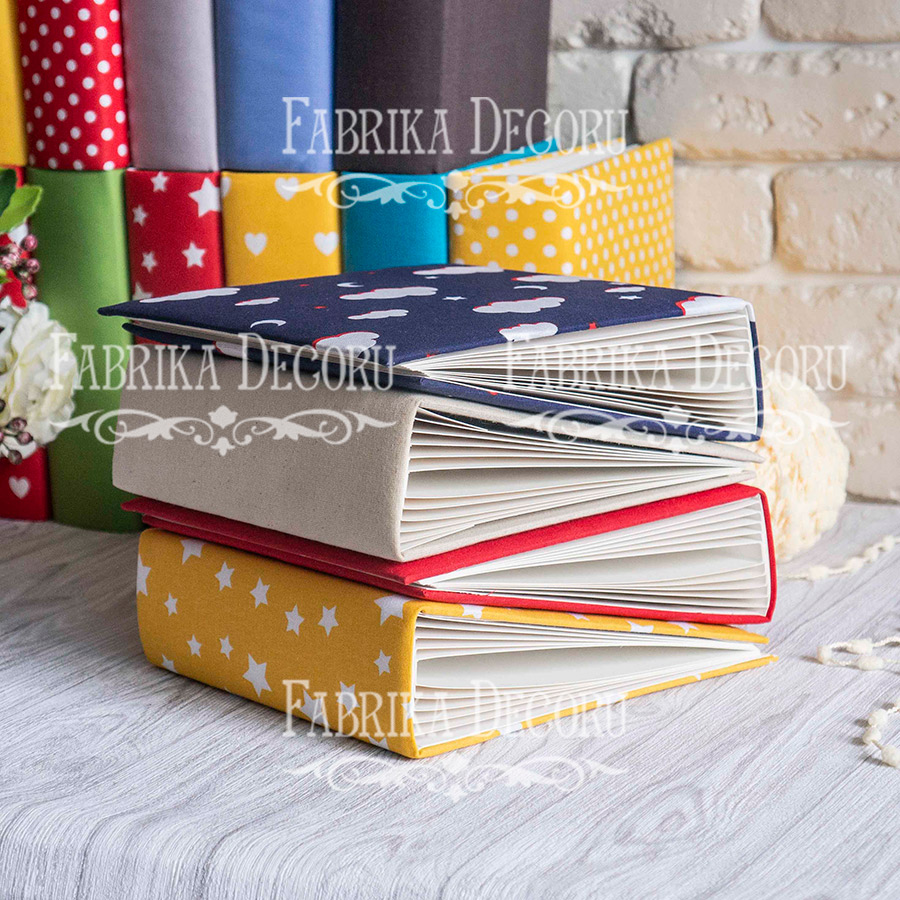 Blank album with a soft fabric cover Stars on yellow 20сm х 20сm - foto 2