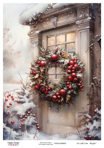 Decoupage card #0657, 21x29,7 cm