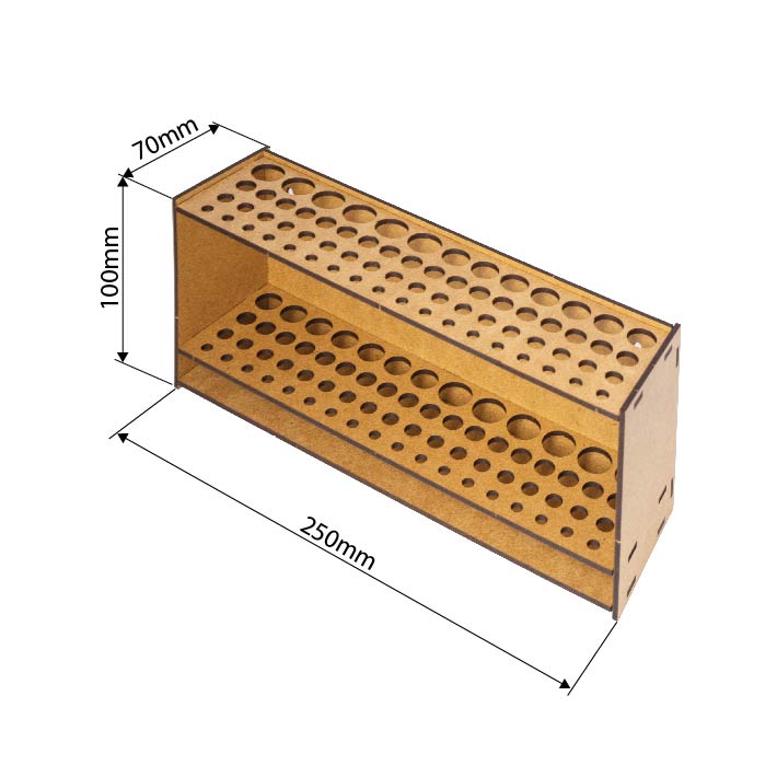 Organizer na biurko do pędzli, 250mm x 70mm х 100mm, Zestaw DIY #346 - foto 2  - Fabrika Decoru