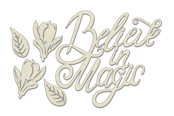 Chipboard embellishments set, "Believe in Magic" #196