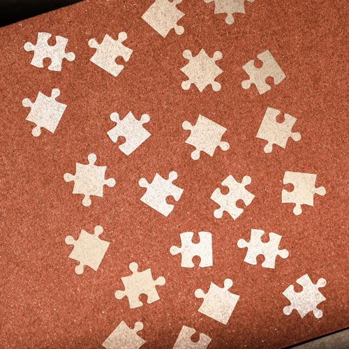 Bastelschablone 15x20cm "Puzzles" #085 - foto 0  - Fabrika Decoru