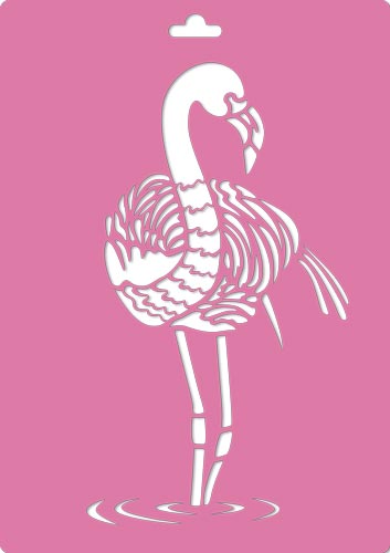 Stencil for decoration XL size (21*30cm), Flamingo, #227