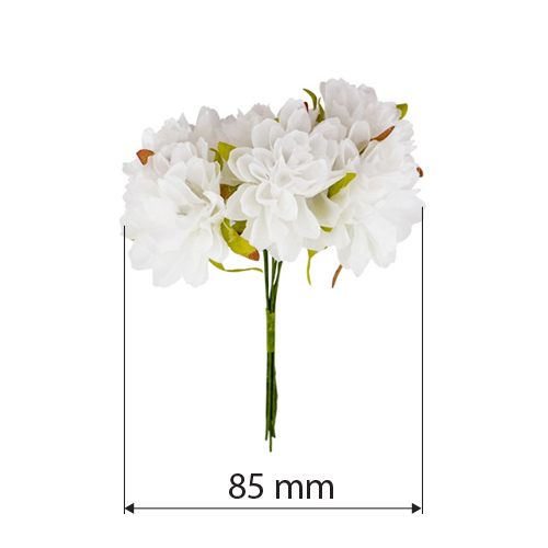 Set of sweet cherry flowers, white, 6 pcs - foto 0