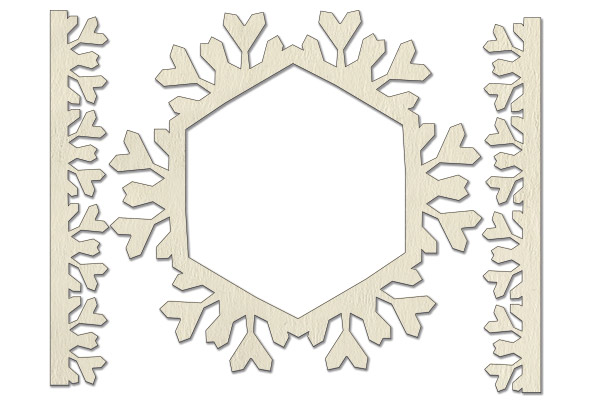 Chipboard embellishments set,  "Frame and border 5" #216