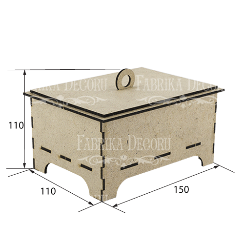Box for accessories and jewelry, 150х110х110mm, DIY kit #040 - foto 0