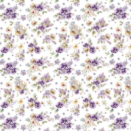 Double-sided scrapbooking paper set Floral Sentiments 12” x 12" (30.5cm x 30.5cm), 10 sheets - foto 3