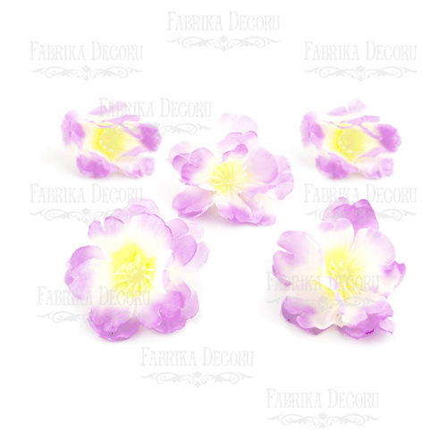 Sakura-Blüten weiß mit lila, 1 Stk - Fabrika Decoru