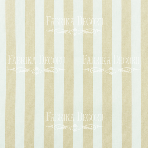 Fabric cut piece "White and beige stripes"