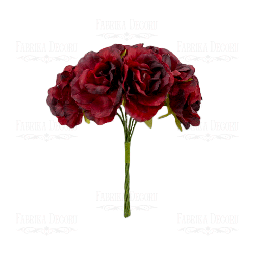 Eustoma flower, color Bordeaux, 6pcs