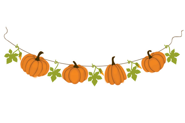 the paper “pumpkins” garland fdchg-001