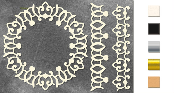 Spanplatten-Set "Rahmen und Bordüre 4" #215 - Fabrika Decoru