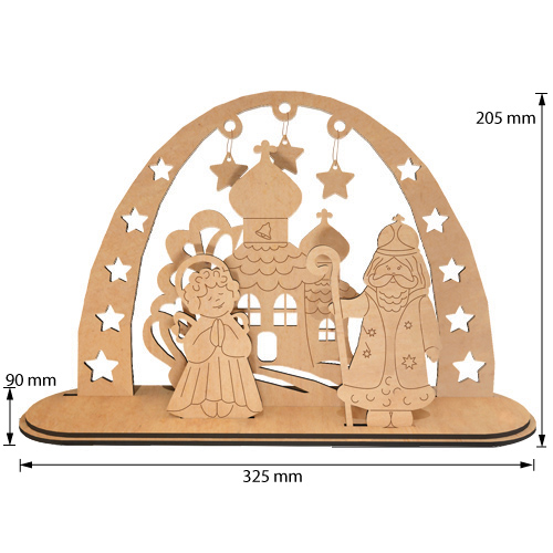 DIY-Malset aus holz, schreibtisch zusammensetzung "St. Nikolaus", #029 - foto 2  - Fabrika Decoru