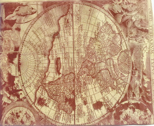 Arkusz kraft papieru z wzorem "Mapa" - Fabrika Decoru