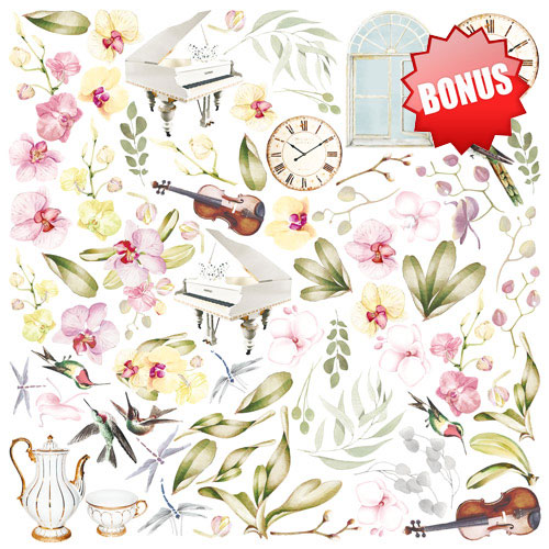 Zestaw papieru do scrapbookingu Orchid song 30,5x30,5cm - foto 11  - Fabrika Decoru