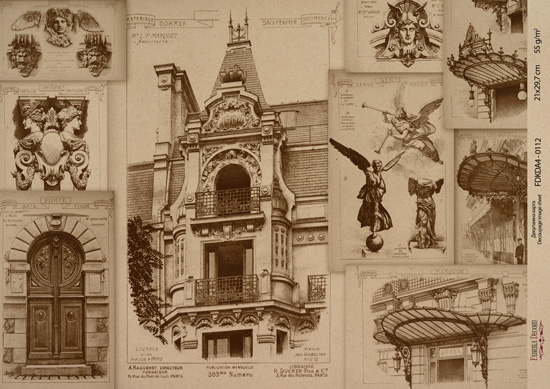 декупажная карта на крафт бумаге 21x29,7см, "architecture", #00112 фабрика декору