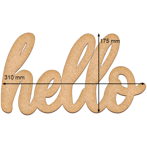 Art board with word "Hello", 31cm х 17,5cm - foto 0