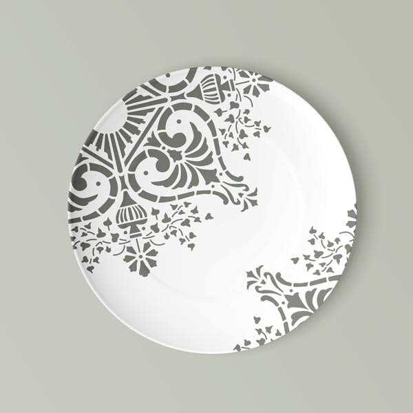 Stencil for decoration XL size (30*30cm), Floral ornament #094 - foto 2