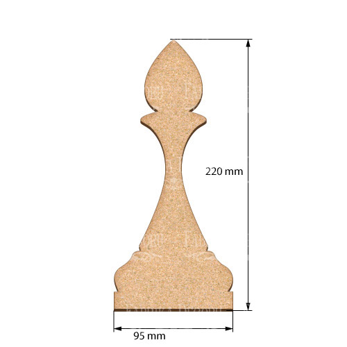 Артборд Слон-шахматная фигура 9,5х22 см - Фото 0
