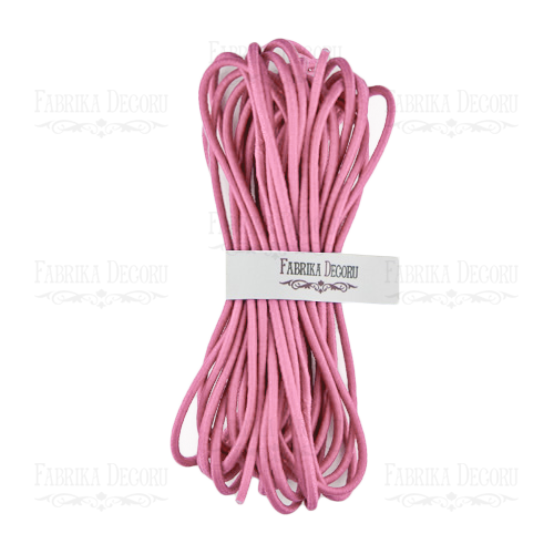 Elastic round cord, color Pink