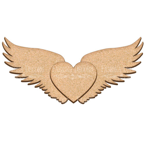  Art board Heart with wings 40х19 cm