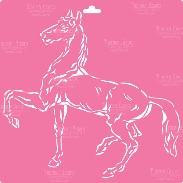 Stencil for decoration XL size (30*30cm), Horse #044