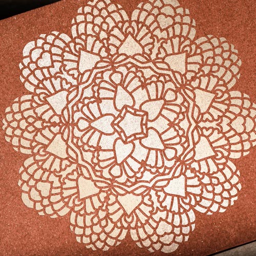 Stencil reusable, 15x20cm Openwork napkin, #397 - foto 1