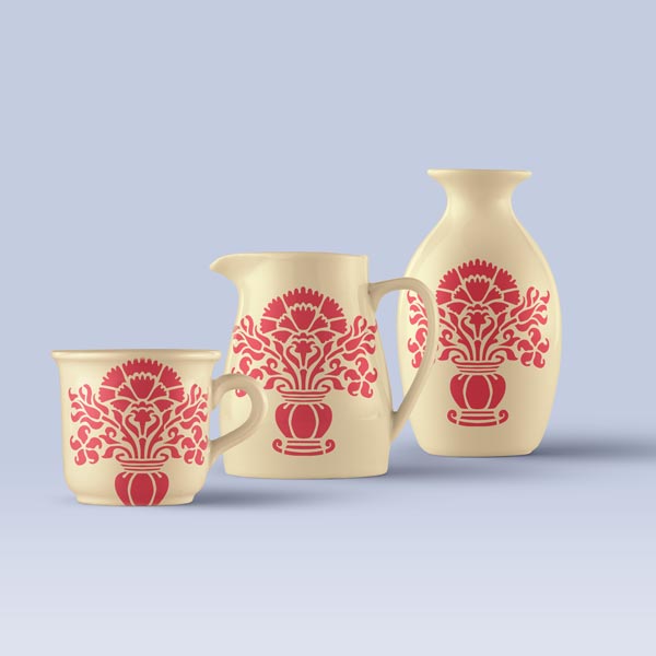 Schablone für Dekoration XL-Größe (30*30cm), Vase mit Blumen #103 - foto 1  - Fabrika Decoru