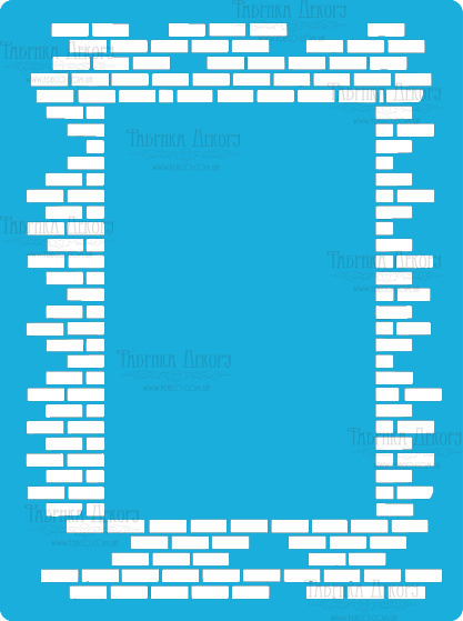 трафарет многоразовый 15x20см кирпичная рамка #124 фабрика декору