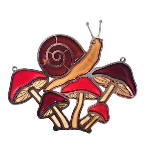 набор арт витраж "улитка на грибах", для витражной живописи по номерам