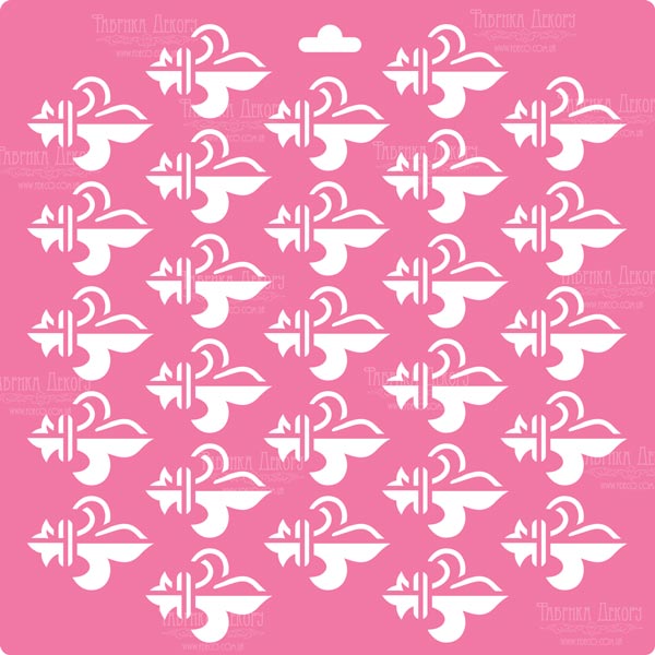 Stencil for decoration XL size (30*30cm), Heraldic lily #097