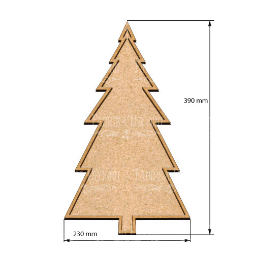  Art board Pine tree 23х39 cm - foto 0