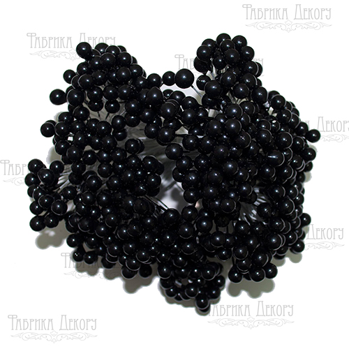 Set lacquer guelder rose berries mini Black 20pcs