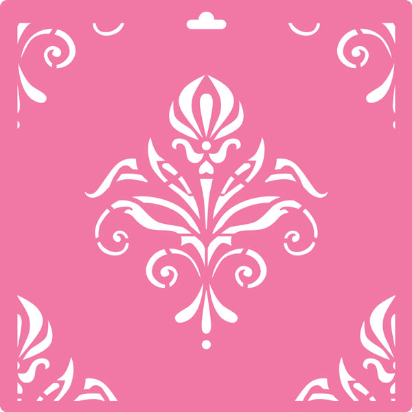 Schablone für Dekoration XL-Größe (30*30cm), königliche Lilie #137 - Fabrika Decoru
