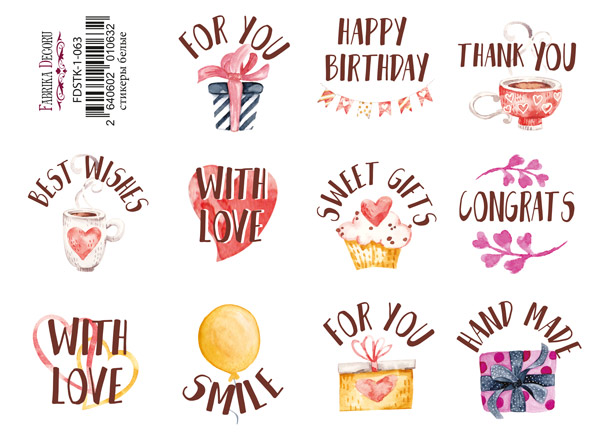 Journaling stickers set #1-063