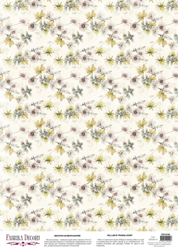 Deco Pergament farbiges Blatt Sleep-grass beige, A3 (11,7" х 16,5") - Fabrika Decoru
