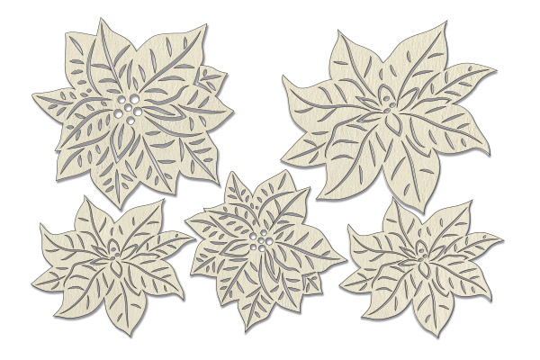 Chipboard embellishments set, Winter botanical diary #758