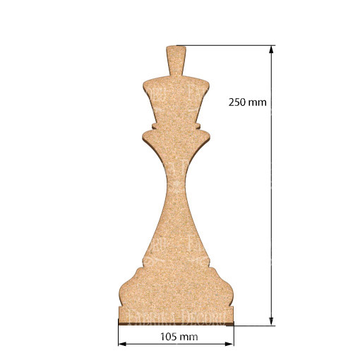 Art board Figura szachowa – Król, 10,5x25cm  - foto 0  - Fabrika Decoru