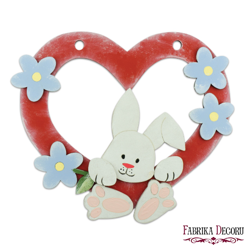Blank for decoration "Bunny in the heart" #131 - foto 1