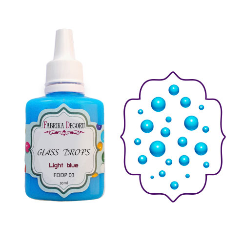 Liquid glass drops Light blue 30 ml