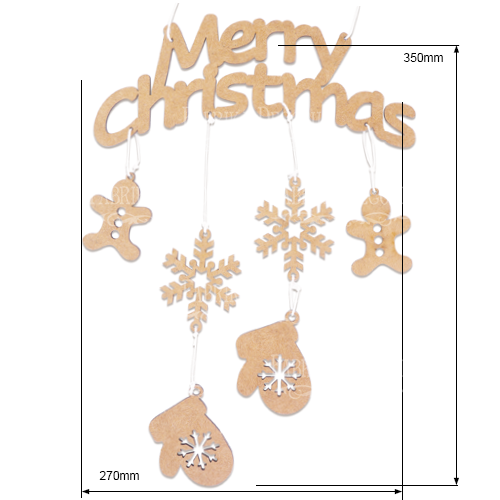 Blank for decoration "Merry Christmas" #178 - foto 0