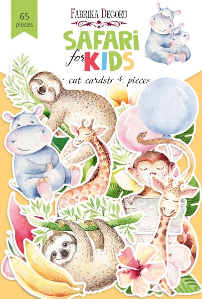 Set of die cuts Safari for kids, 65 pcs